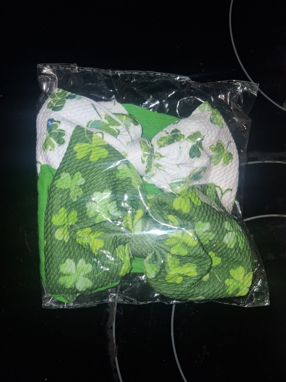 St. Patrick's Day Green Shamrock Party Bow Hair Band